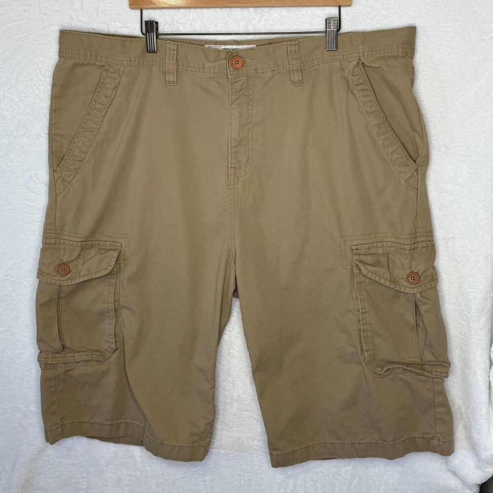 PJ MARK‎ Cargo Shorts Men's 44 Khaki Casual Pockets 100% Cotton
